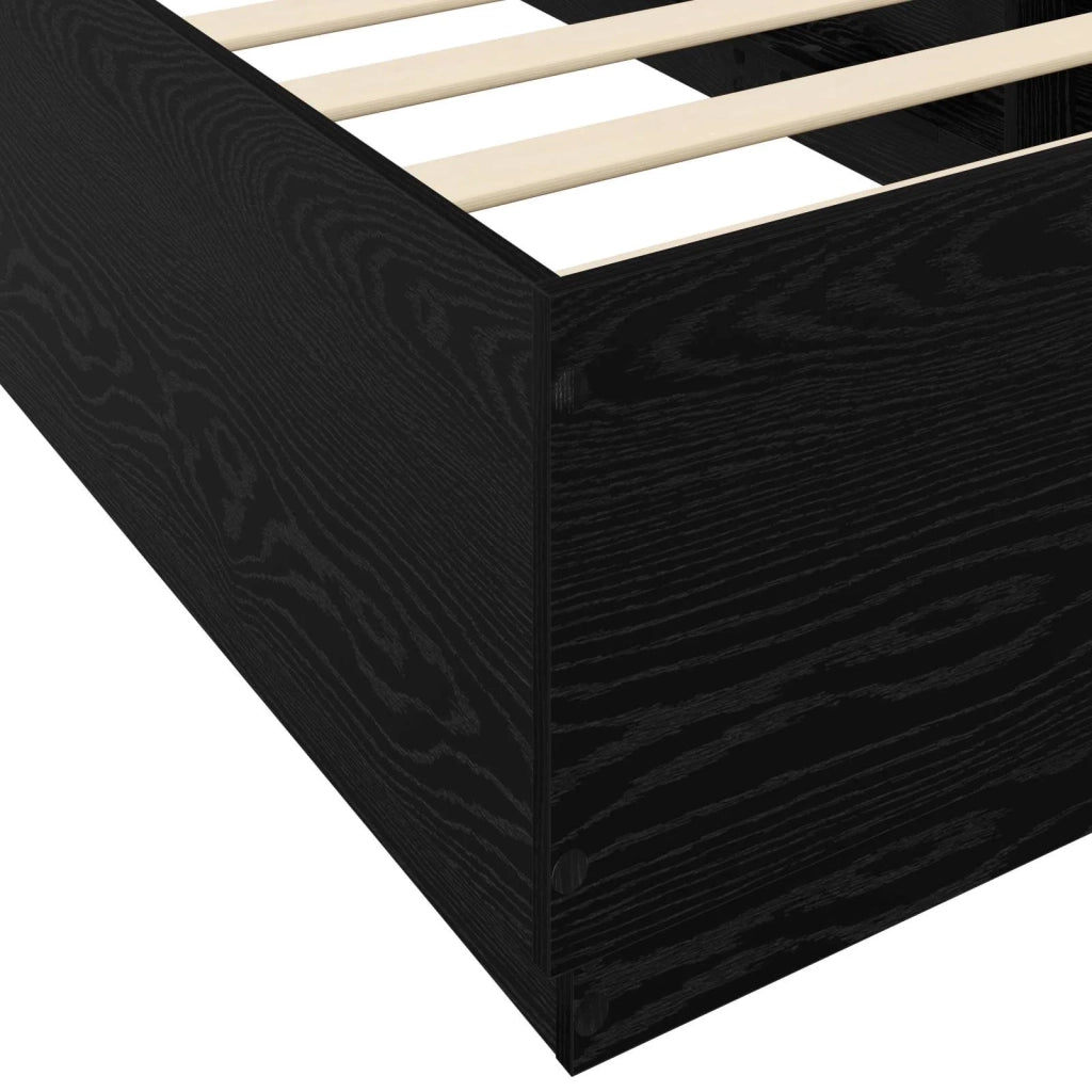 Struttura del letto Rovere Nero 80 x 200 cm 3429659