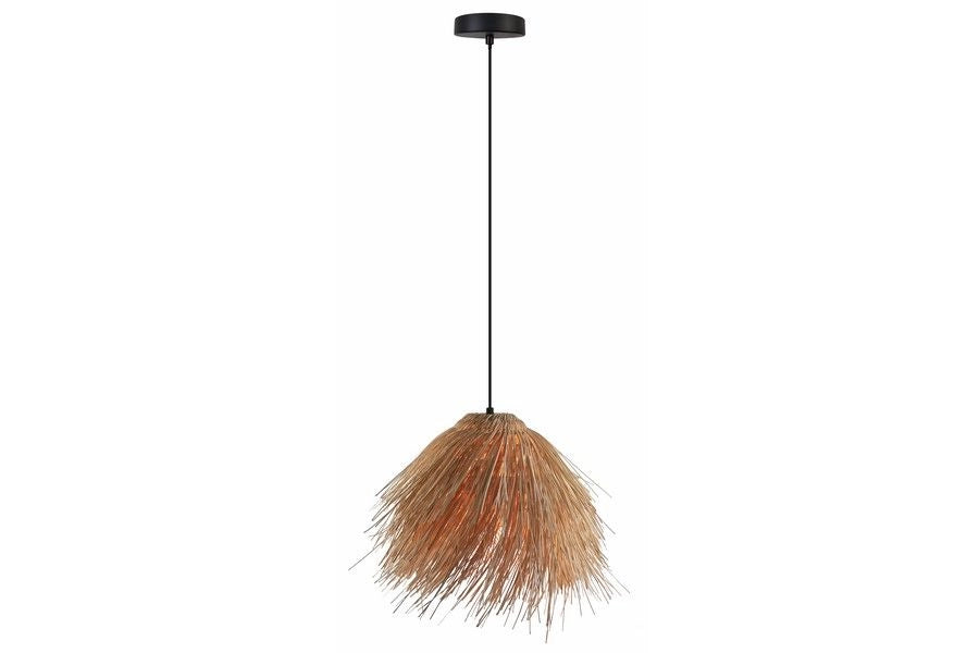 Lampada a sospensione rattan boho marrone Brezze E27