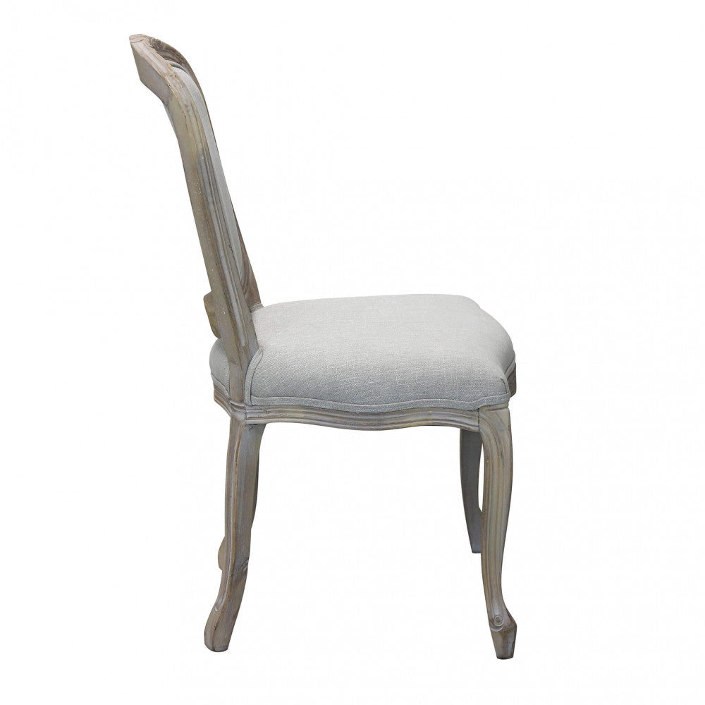 Sedia Romy 52x49x90 h cm in Legno e Tessuto Grigio