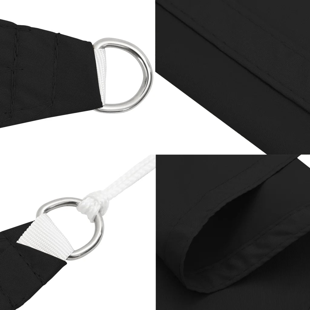 Parasole a Vela Oxford Triangolare 5x5x5 m Nero 135785