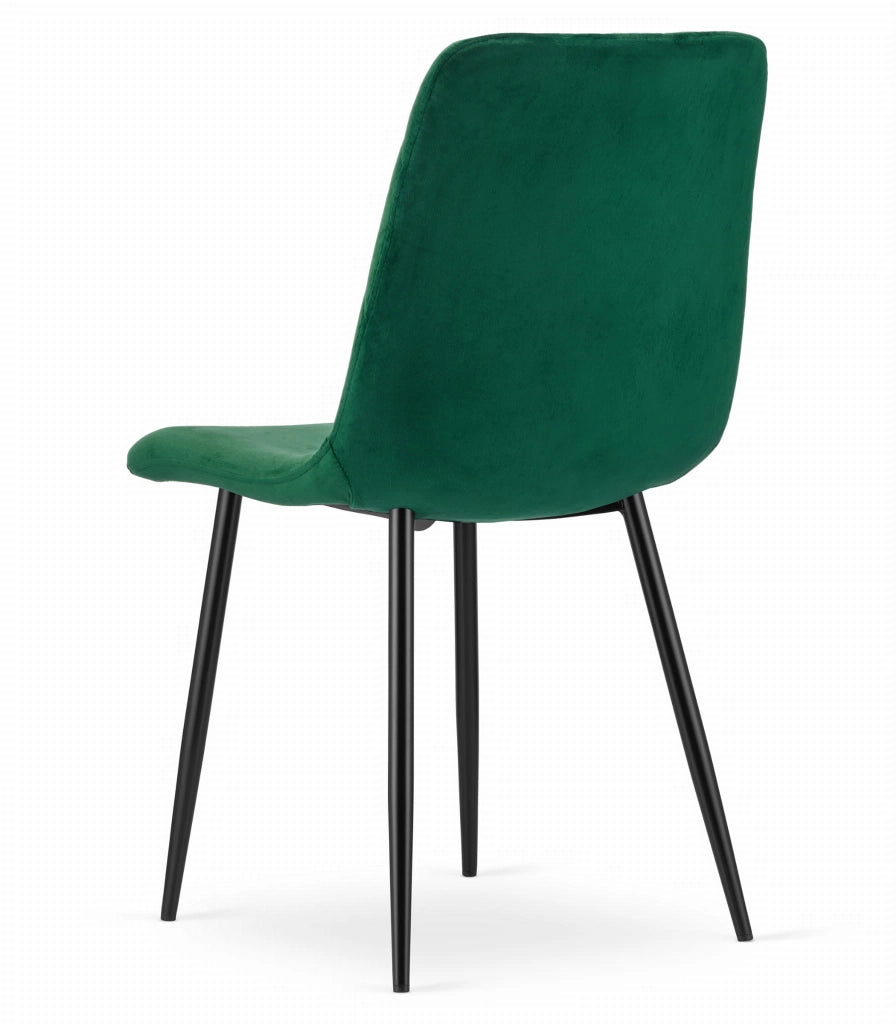 Sedia VALORA TURIN - Velluto verde scuro x 4