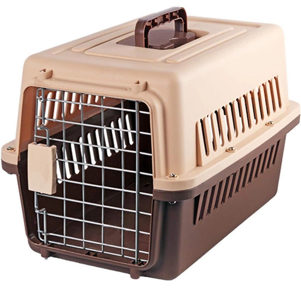 Trade Shop - Trasportino Per Animali Trasporto Gatti Cani Gabbia Viaggio Portatile 66x47x46cm -