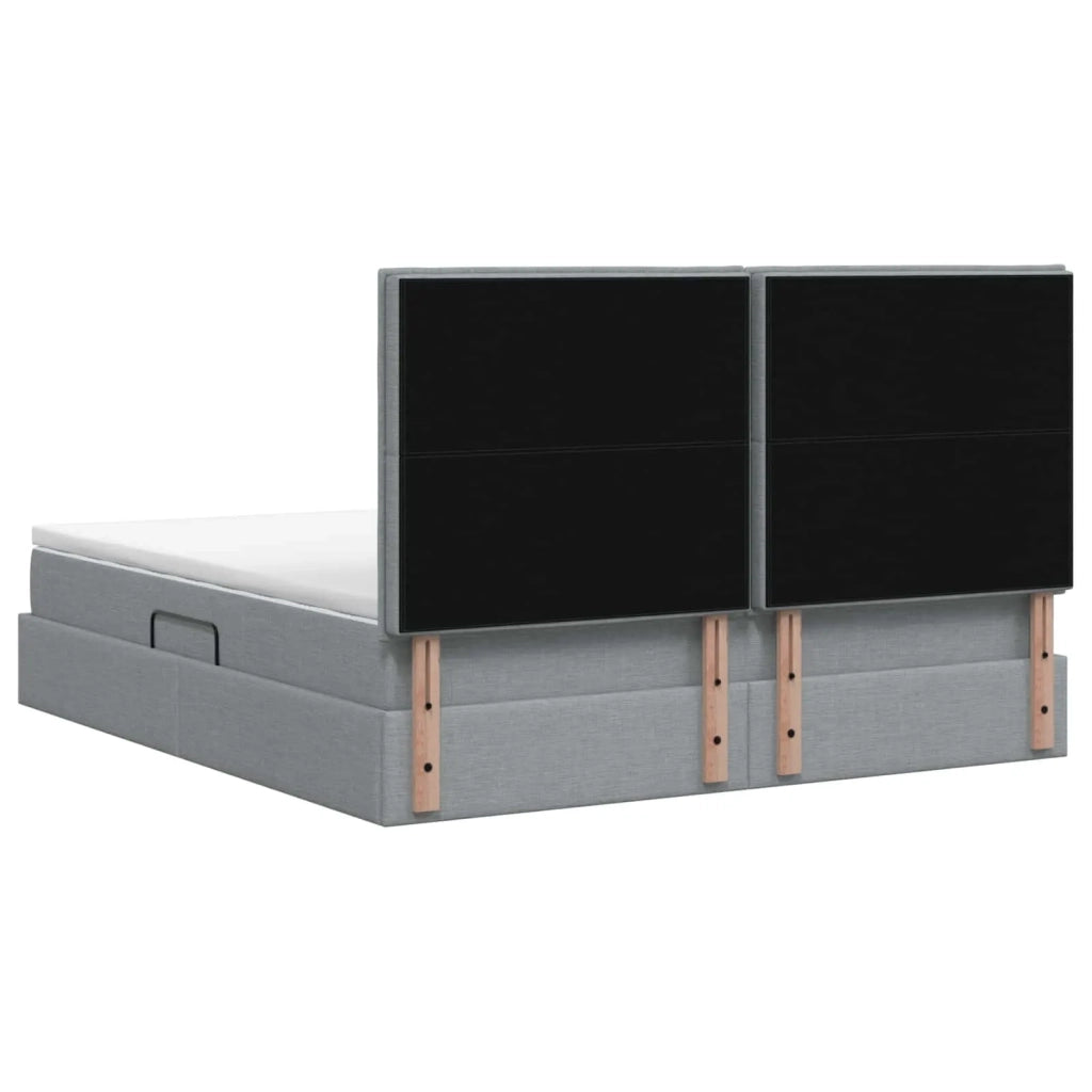 Letto con contenitore LED e materasso Grigio Chiaro 3459891