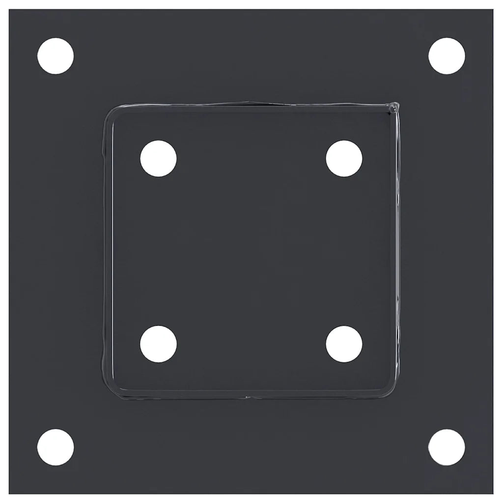 Basi per Pali Quadrati 12 pz 81x81mm Acciaio Verniciato Polvere CFW2323135