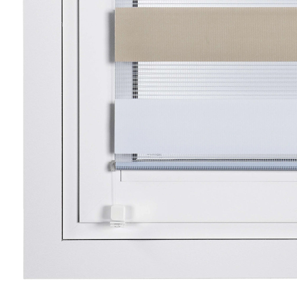 Tenda a Rullo giorno / notte installazione senza foratura EasyFix Bianco-grigio-beige 60x180 cm
