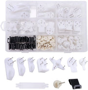 Hanger a muro non tracciabile - 169 pezzi - nero - PVC e acciaio inox