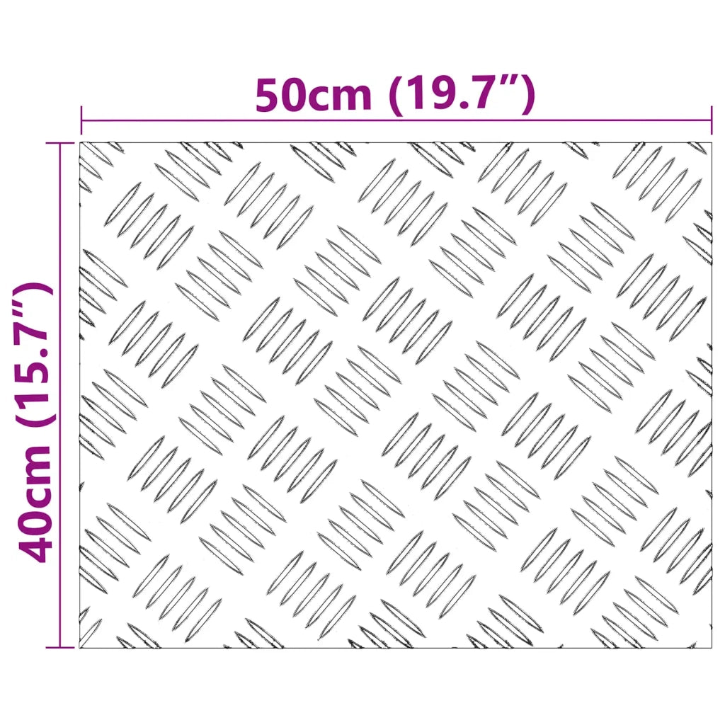 Gradini per Scale 4 pz | Tappetini per scale autoadesivi Argento 50 x 40 cm Alluminio