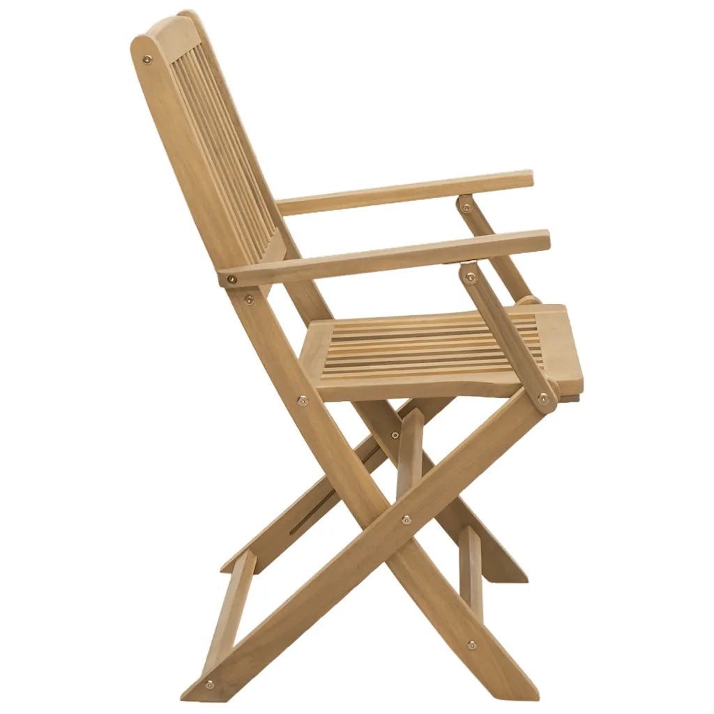Sedie Giardino Pieghevoli 4 pz 54x61x88 cm Massello Acacia 365742