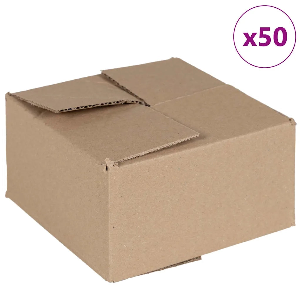 Scatola Pieghevole 50 pz Naturale 15 x 15 x 8 cm Cartone CFW3729586