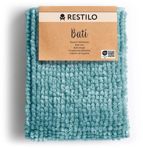 Matte da Bagno Antiscivolo 70 x 120 cm Bati Turquoise