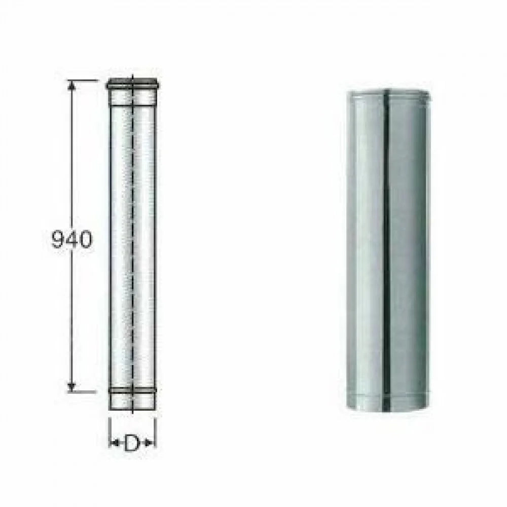 Inox mono parete aisi 316 tubo l .1000 d.100 b08wyw7247