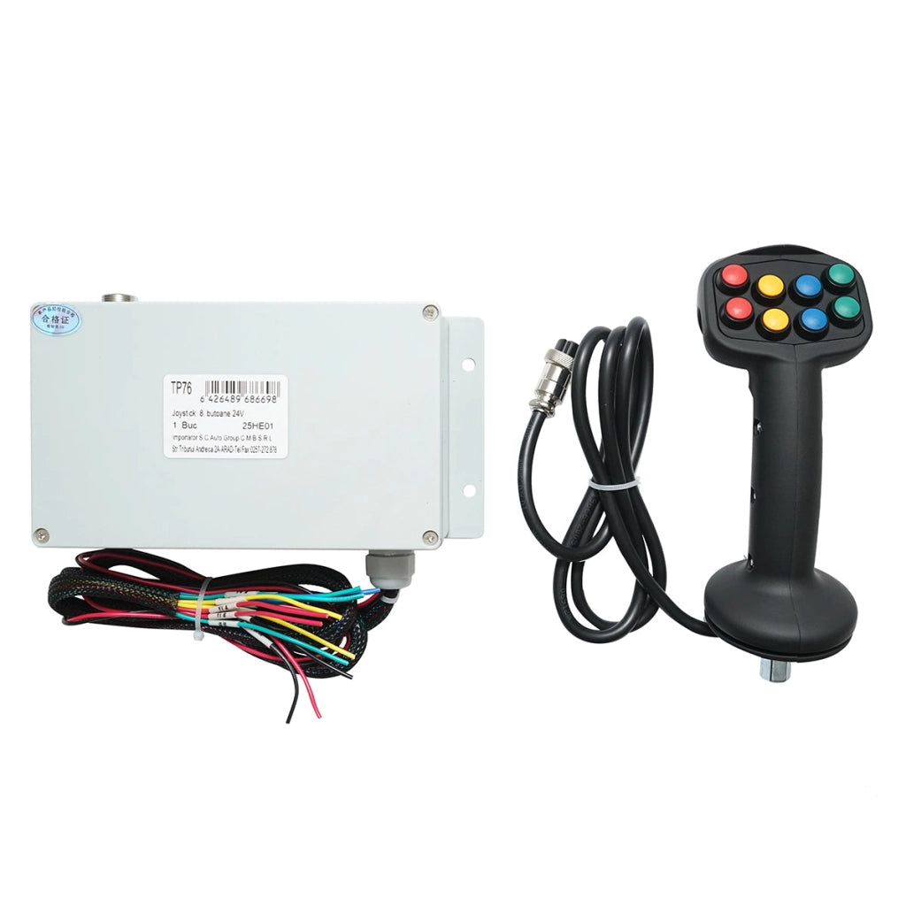 Joystick elettrico 8 pulsanti con modulo di controllo 24V