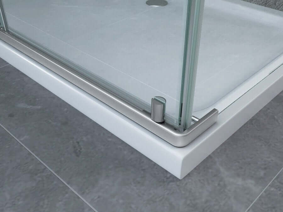 Box Doccia Anta Battente Interna Esterna Cristallo Trasparente 8mm H195 - Gemini - 70x80