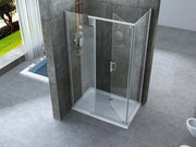 Box Doccia Anta Battente Interna Esterna Cristallo Trasparente 8mm H195 - Gemini - 70x80