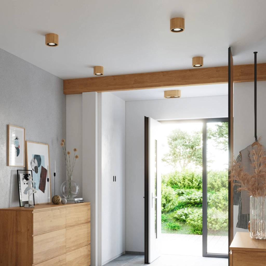 Lampada da soffitto BASIC 2 in legno naturale