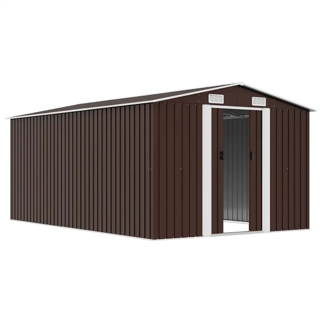 Capanno da Giardino 257x392x181 cm in Metallo Marrone cod mxl 65802