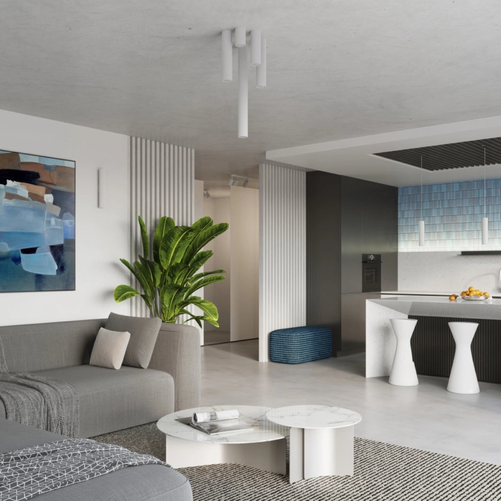 Lampada da soffitto KARBON 20 bianco