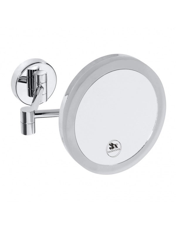 Specchio doccia ingranditore a parete con LED ø 20 cm