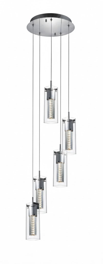 Lampada a sospensione cromata 5xMR11 Italux Verizon