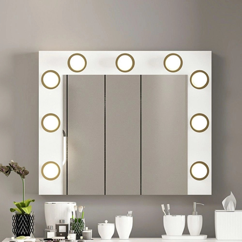 Specchio Trucco Armin con Luci LED 72x7x60H – L'eleganza e la funzionalità per il tuo angolo beauty