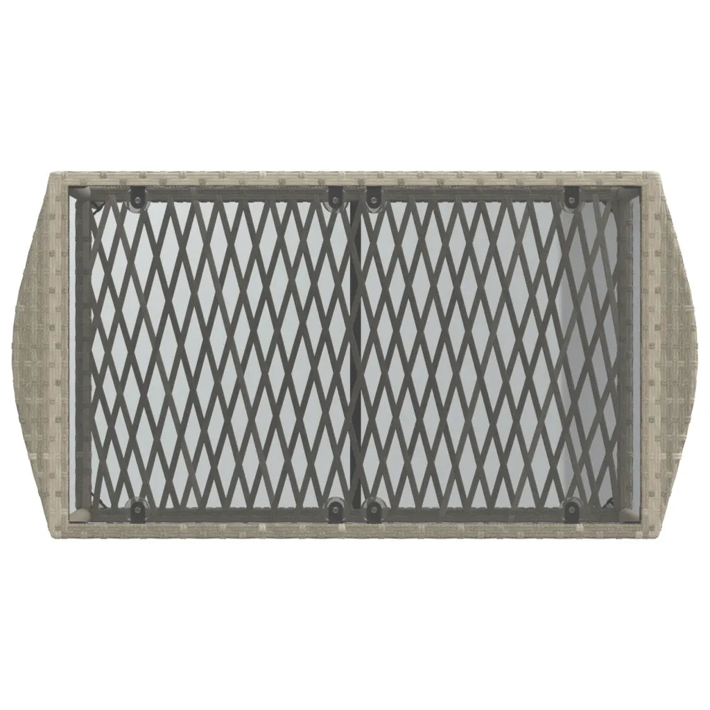 Set Divano da Giardino 4pz | Set Salotto da Giardino con Cuscini Grigio Chiaro Polyrattan