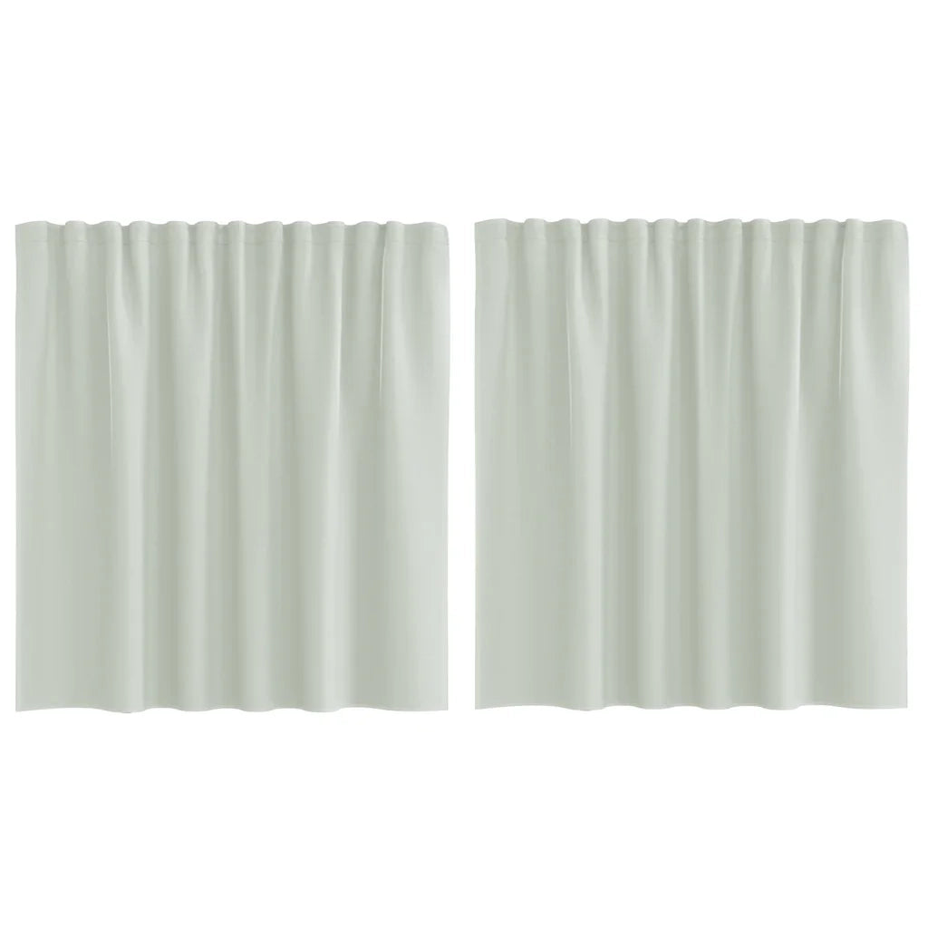 Tende in Voile con Tasche per Aste 2 pz Grigio Chiaro 4102206