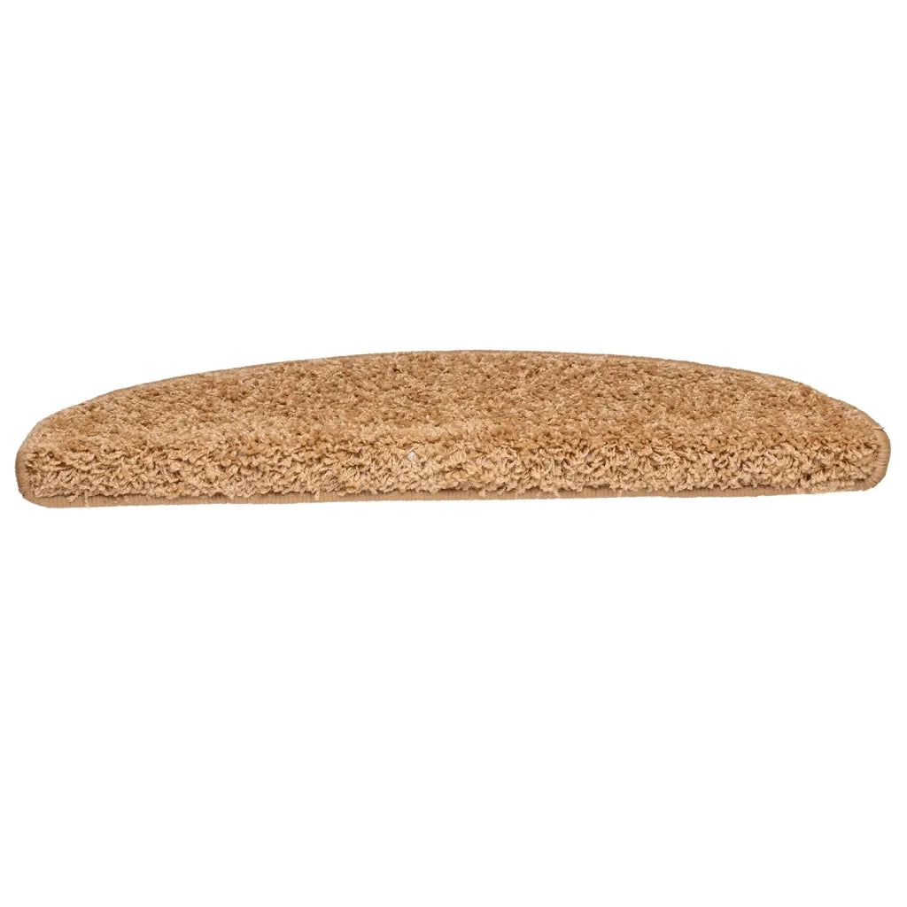Tappetini per scale 10 pz 65x21x4 cm Beige Semicircolari Grandi 149803