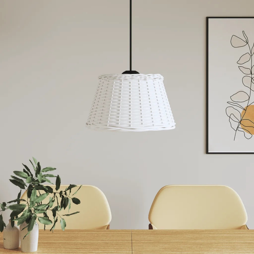 Paralume da Soffitto Bianco ?50x30 cm in Vimini CFW4226256