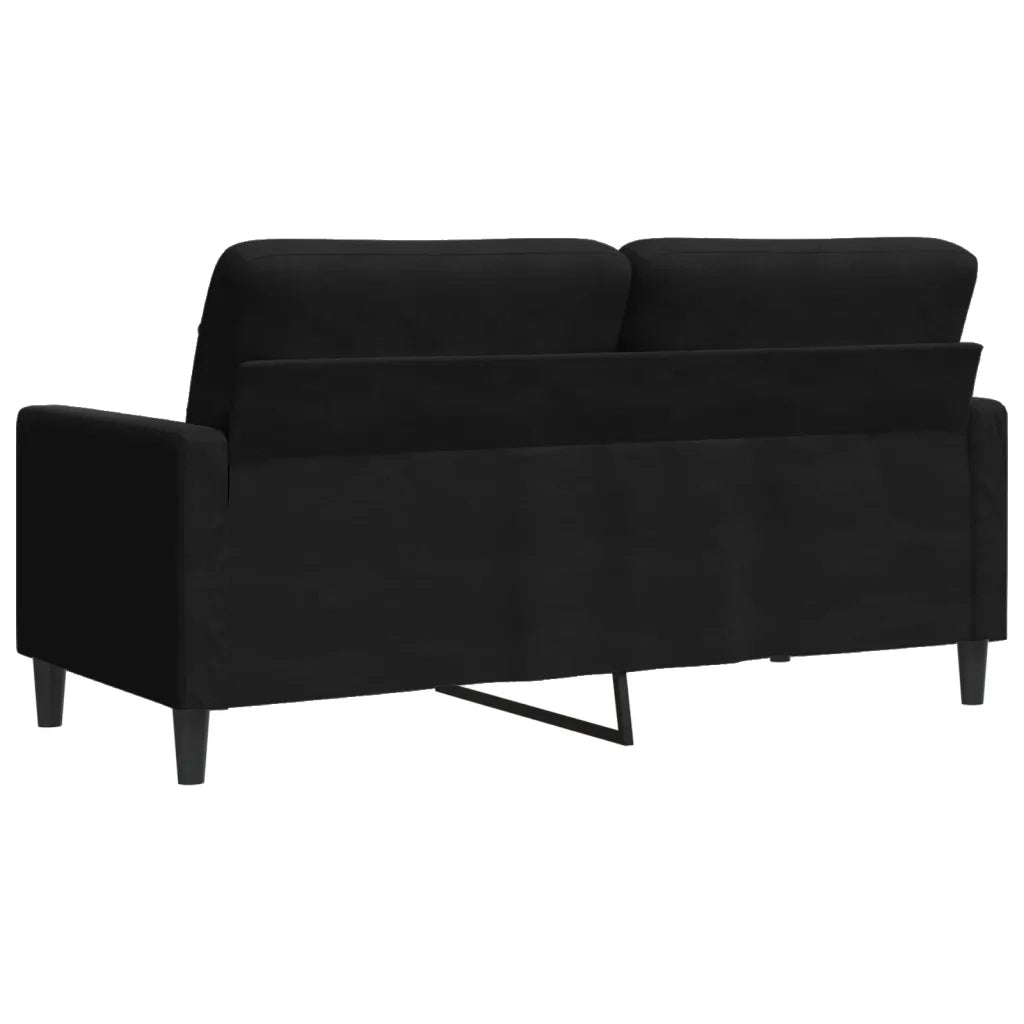 Divano | Divano da soggiorno | Sofa a 2 Posti Nero 140 cm in Velluto