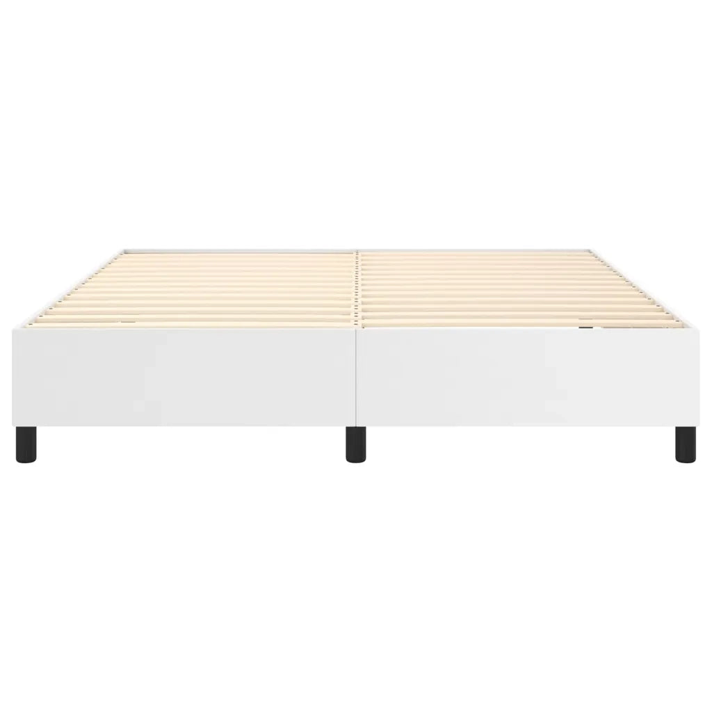 Struttura Letto a Rete a Molle Bianco 160x200 cm in Similpelle