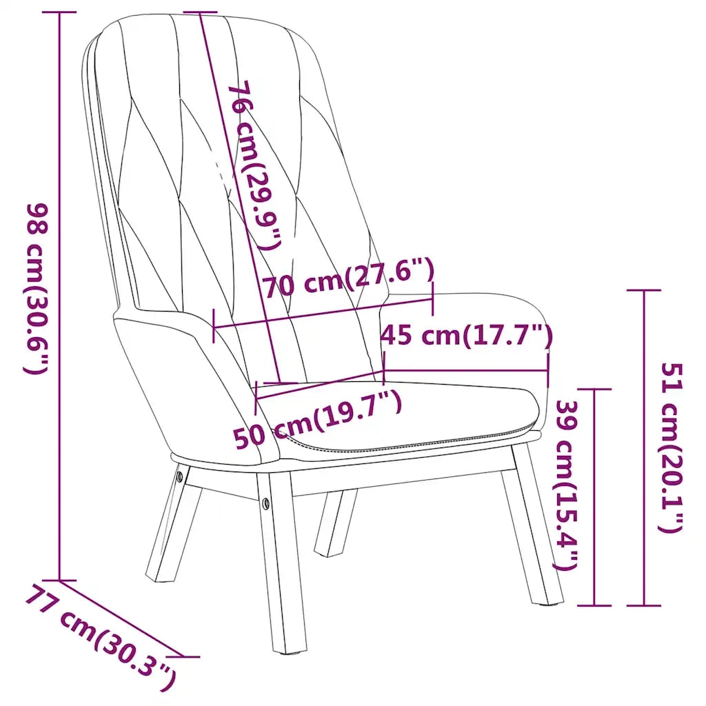 Sedia Relax Grigio Scuro in Velluto 341219