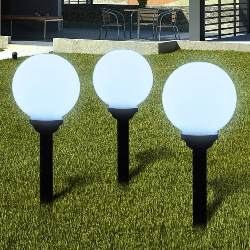 Lampione Solare a LED da Giardino 20 cm 3 pz con Picchettocod mxl 97405