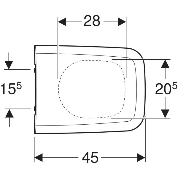 Sedile coprivaso copriwater Geberit iCon Square 571900000