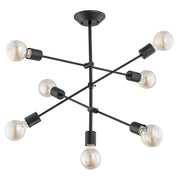 Plafoniera industriale nera regolabile 7xE27 STEP Alfa