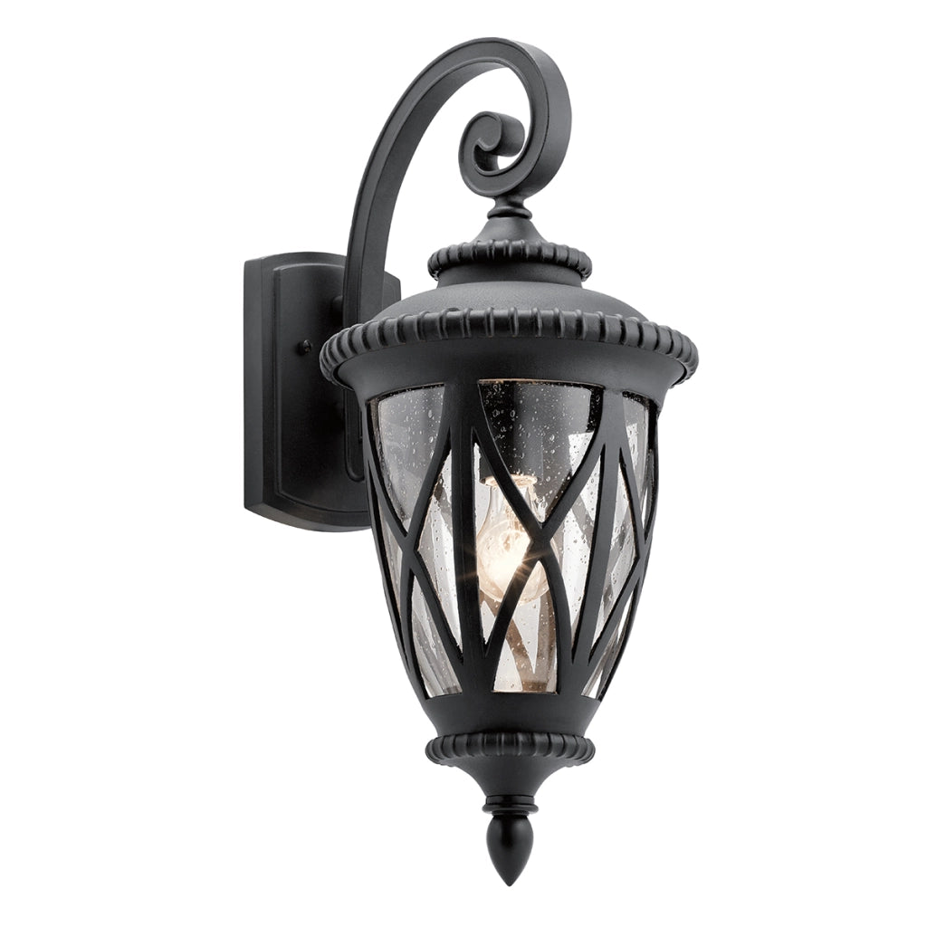 Applique esterna nera testurizzata E27 60W Admirals Cove Kichler