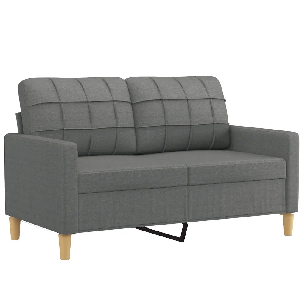 Set di Divani 3 pz con Cuscini Grigio Scuro in Tessuto 3201283