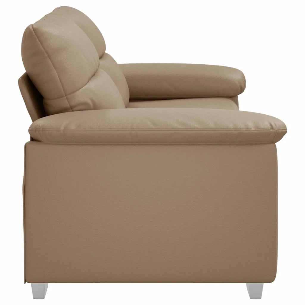 Divano a 2 Posti-Sofa 2 Posti Cappuccino 140 cm in similpelle 525221