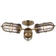 Plafoniera Urban Restoration ottone antico 3xE27 IP44