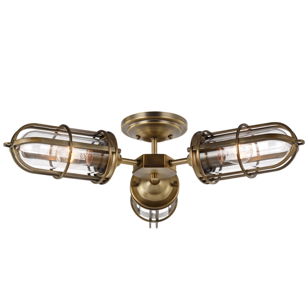 Plafoniera Urban Restoration ottone antico 3xE27 IP44