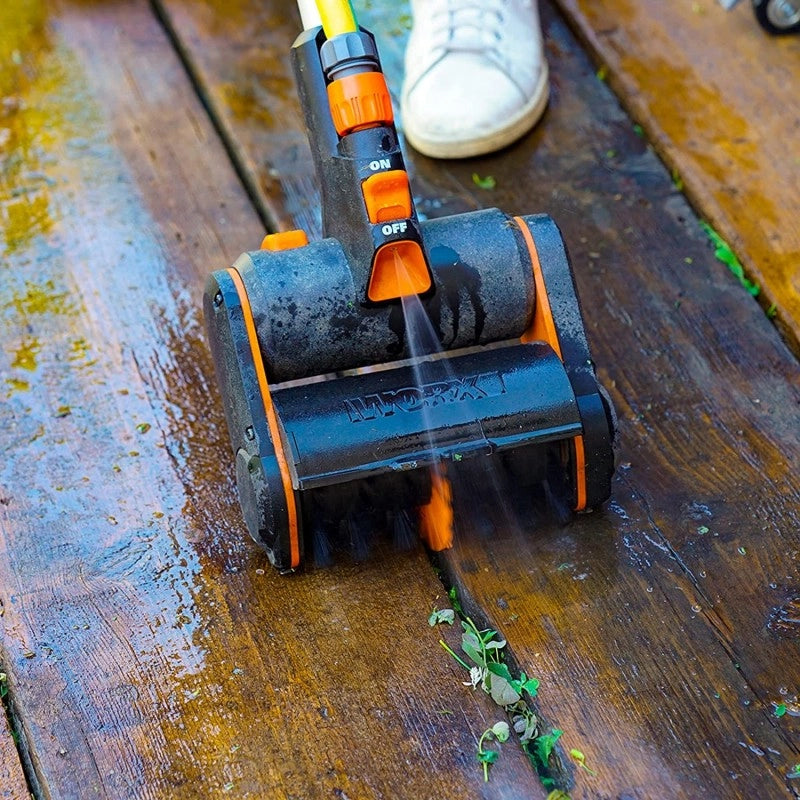 Lavapavimenti da Esterno a Batteria 20 Volt WG441E.9 con Spazzole Intercambiabili per Pulizia Terrazze e Giunti - Worx