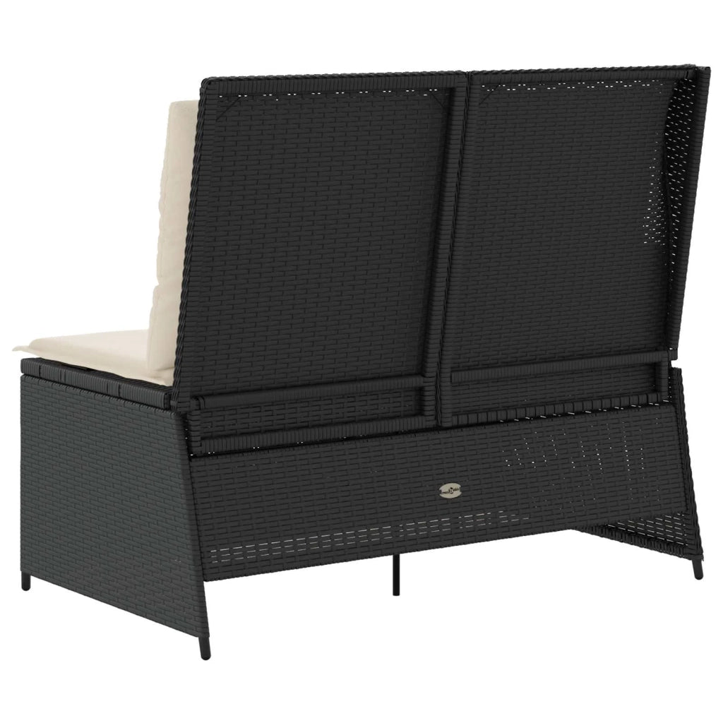 Panchina da giardino Nero polyrattan 3394449