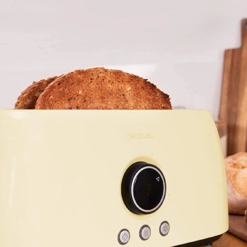 CECOTEC 03110 - Tostapane verticale digitale ClassicToast 15000 Yellow Extra Double