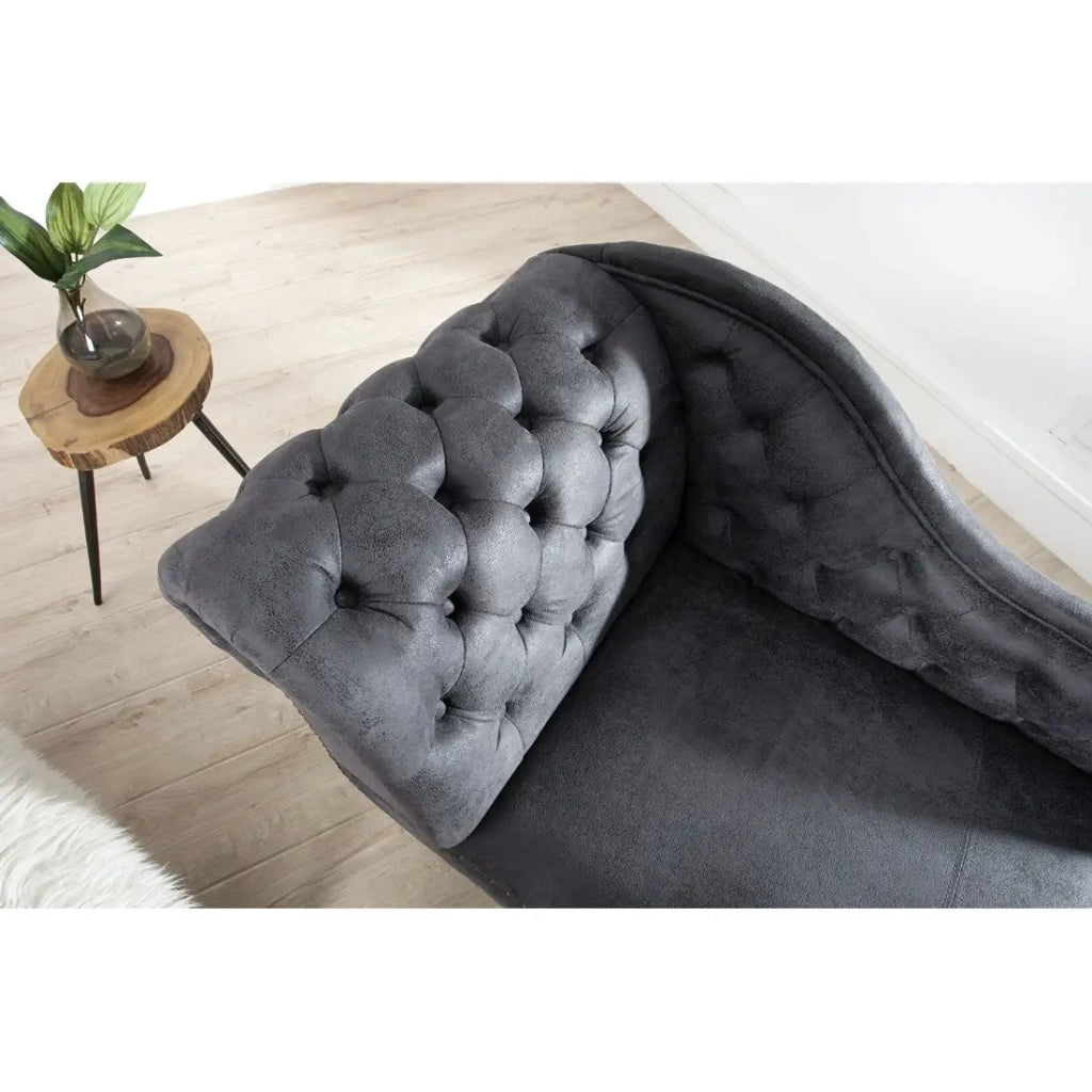 Méridienne EDGAR – Grigio bluastro – Stile barocco