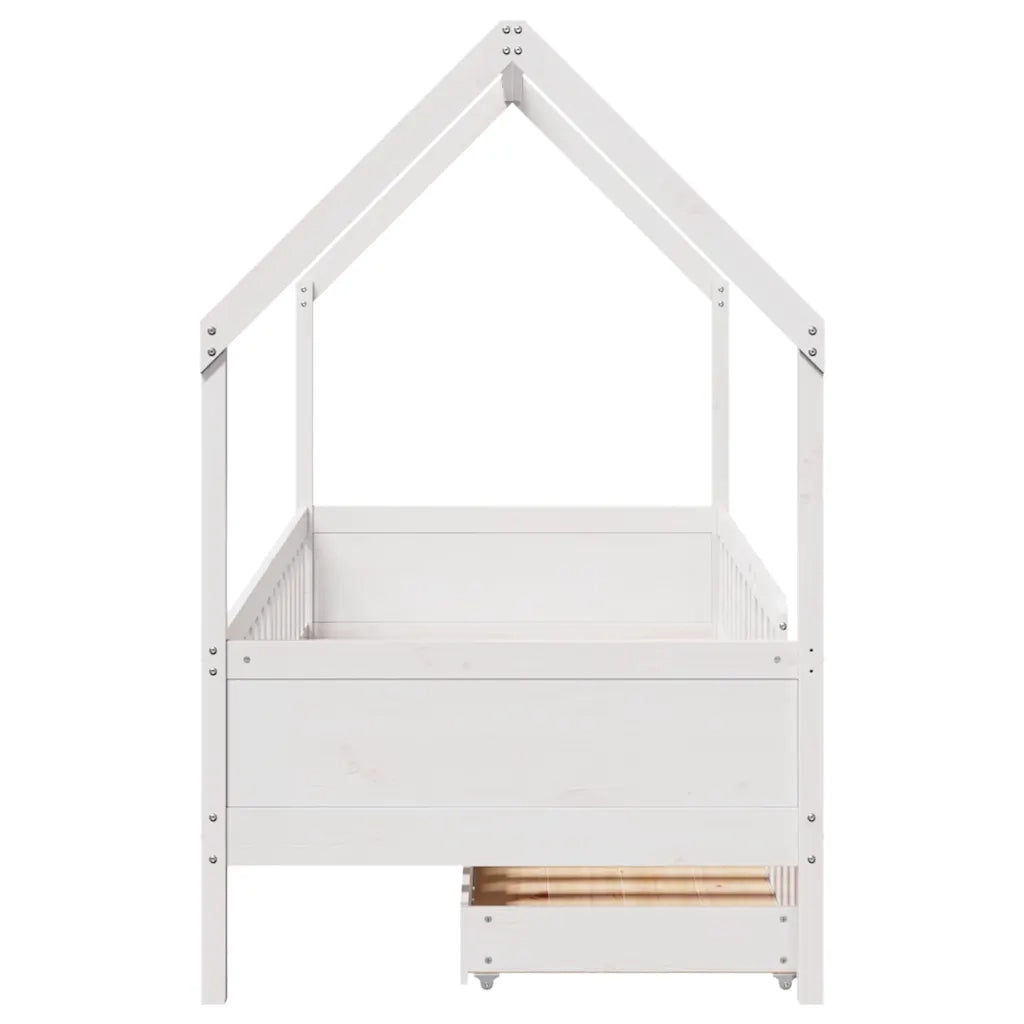 Giroletto Bambini con Cassetti-Struttura Letto Bambini 80x200 cm Legno Massello di Pino 462144