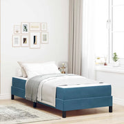Letto a molle con materasso Blu Scuro 80 x 200 cm Tessuto