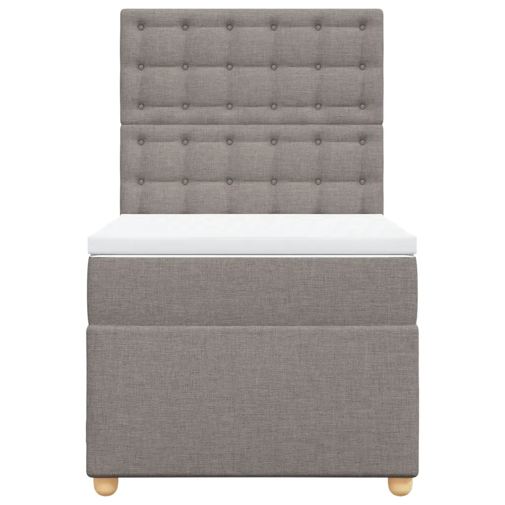 Giroletto a Molle con Materasso Tortora 100x200 cm in Tessuto 3293509