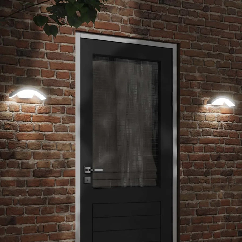 Applique con LED e Sensore 2 pz Bianche in Alluminio Pressofuso CFW8210628