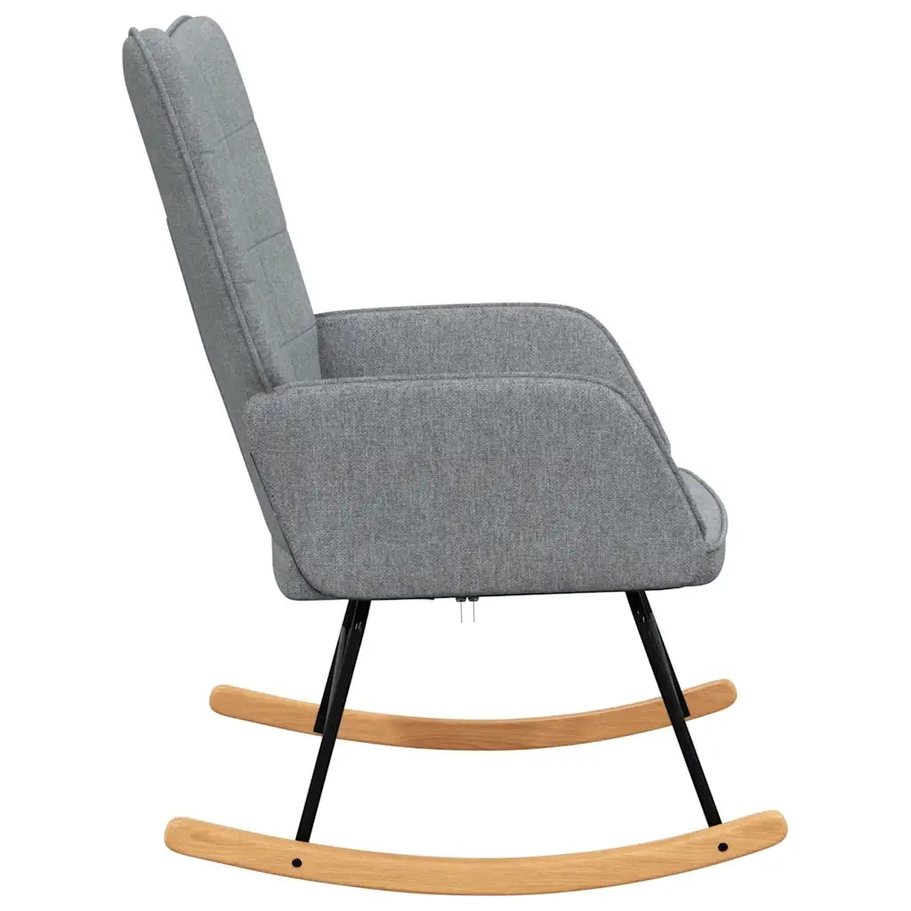 Sedia a Dondolo Grigio Chiaro in Tessuto cod mxl 52900