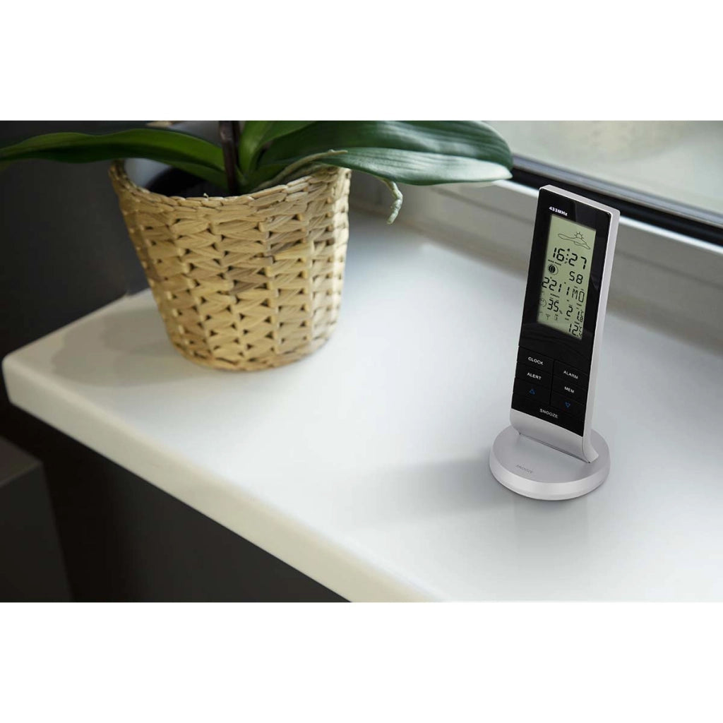 Stazione meteorologica con sensore wireless Modello WS-1150 Nero / Argento Alecto