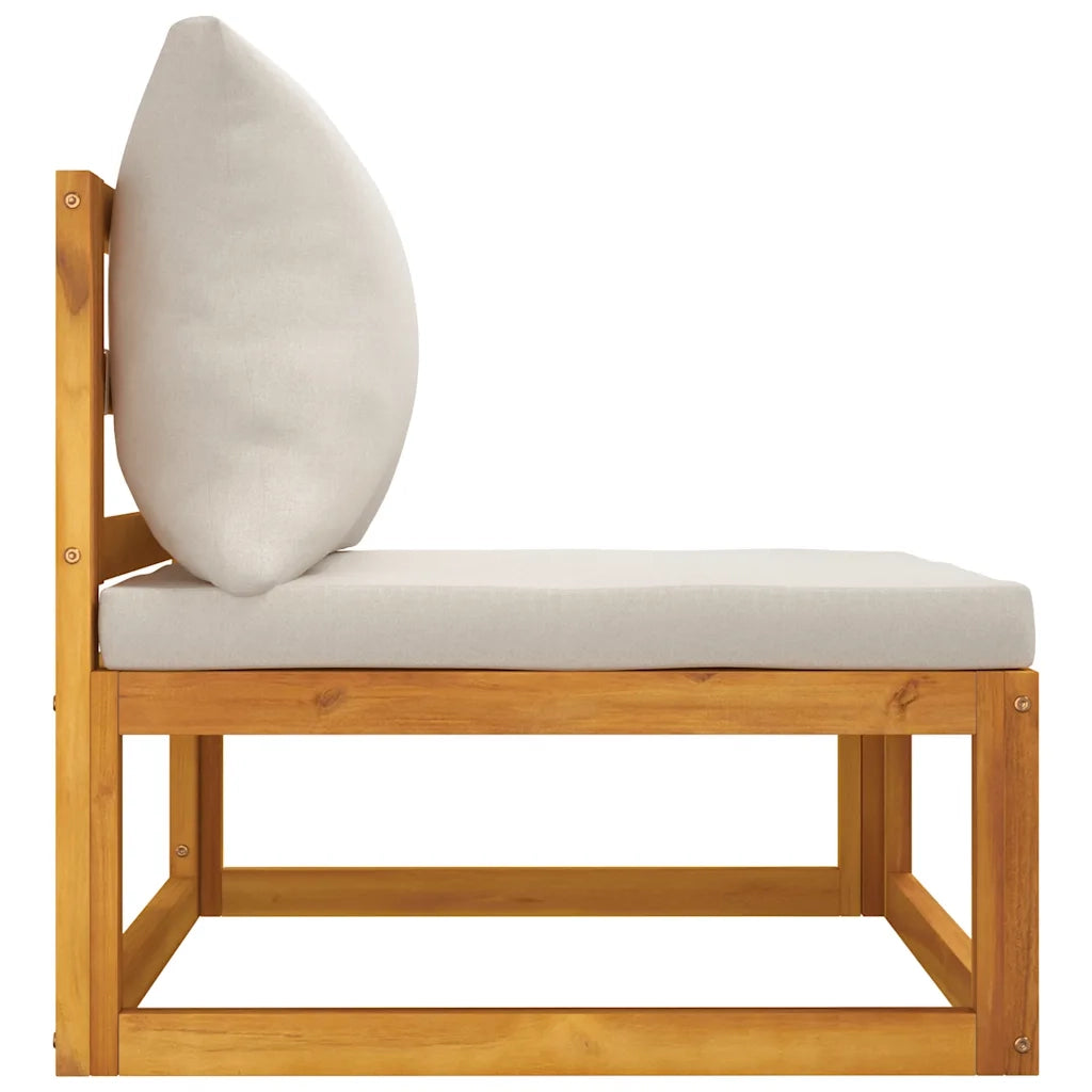 Set Mobili da Giardino 3pz con Cuscini Legno Massello di Acacia 360009